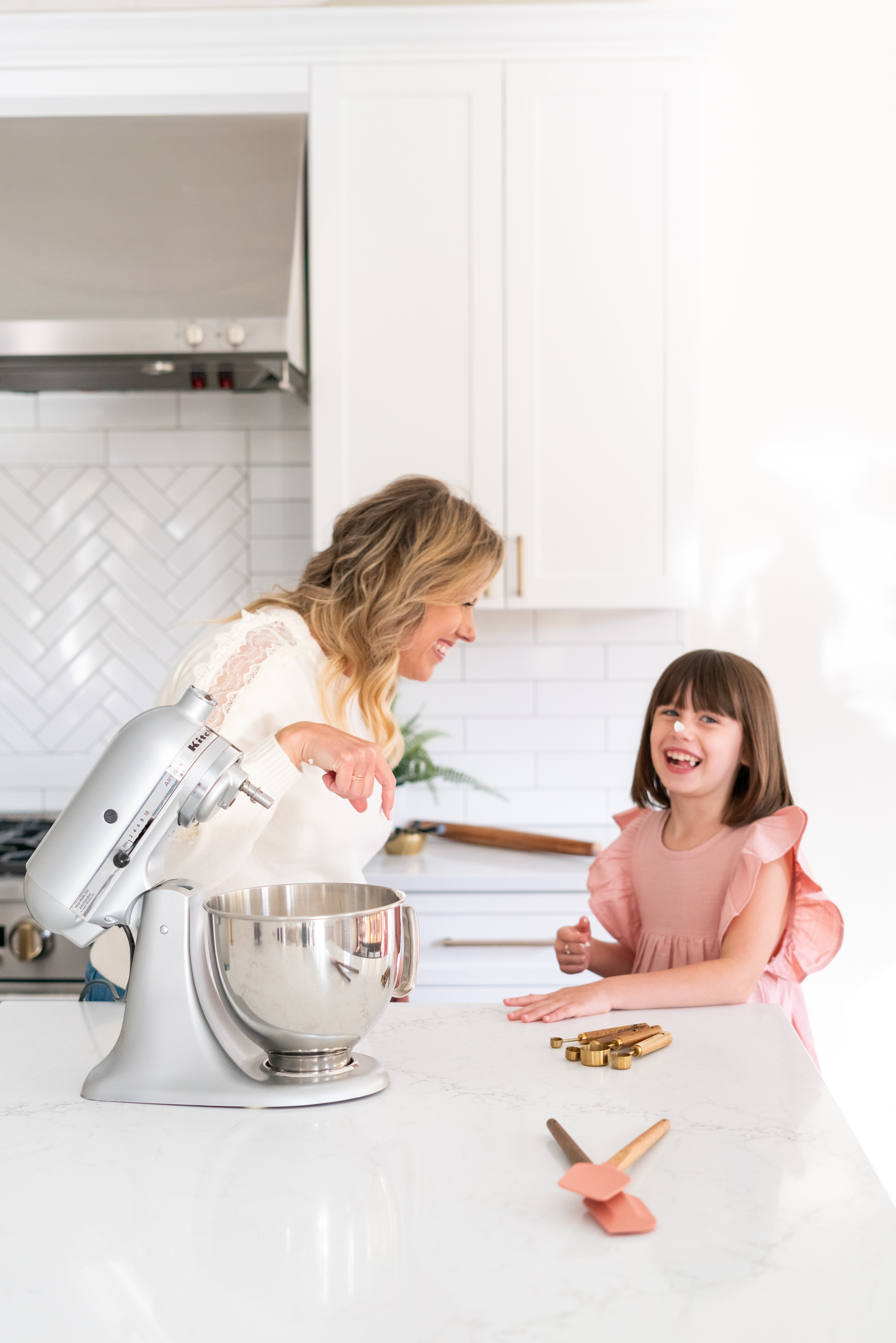 Behind the scenes - Danielle teaching cookie decorating in her professional kitchen