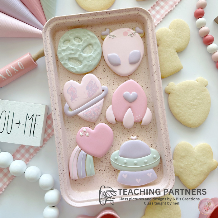 Out of this world space themed cookie decorating class