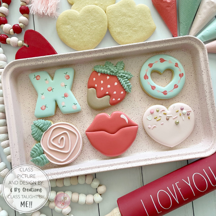 Advanced Valentine's cookie decorating class