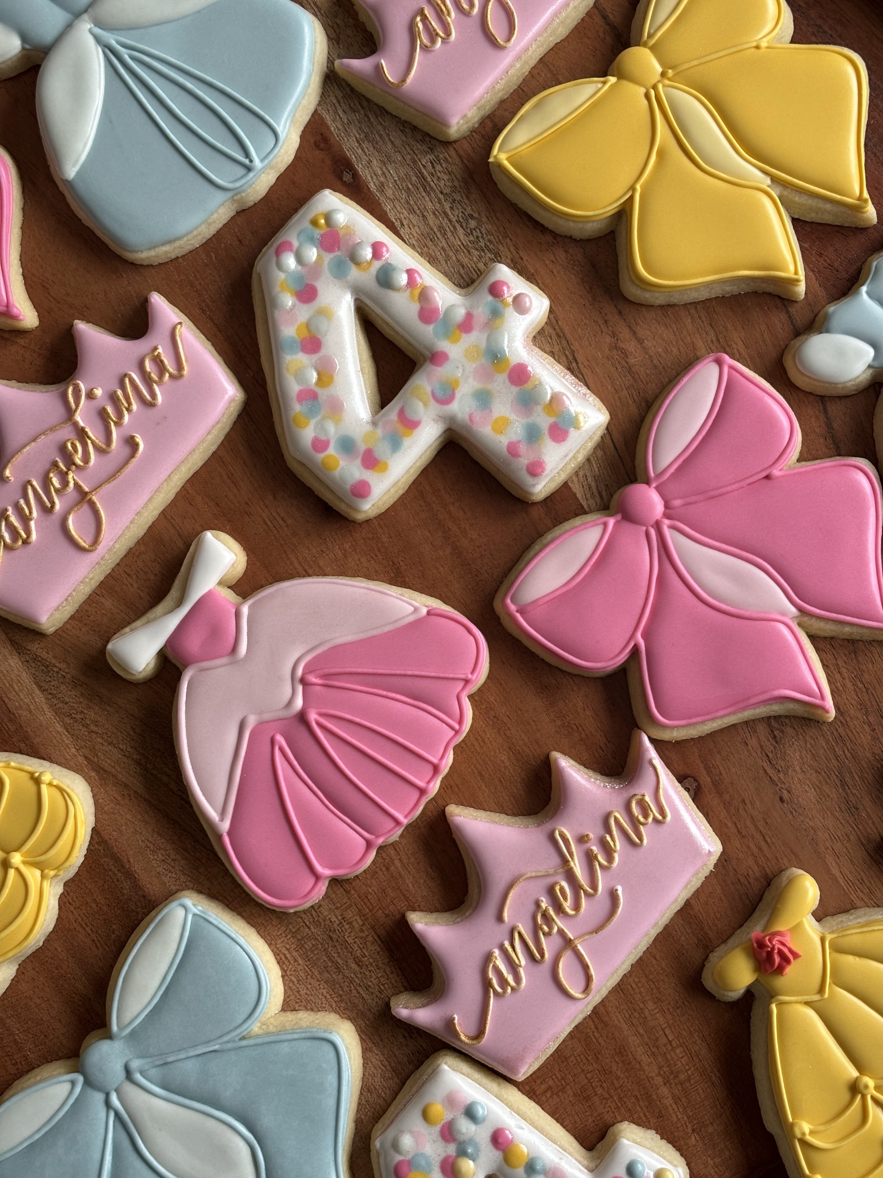 Angelina 4th birthday princess collection overview