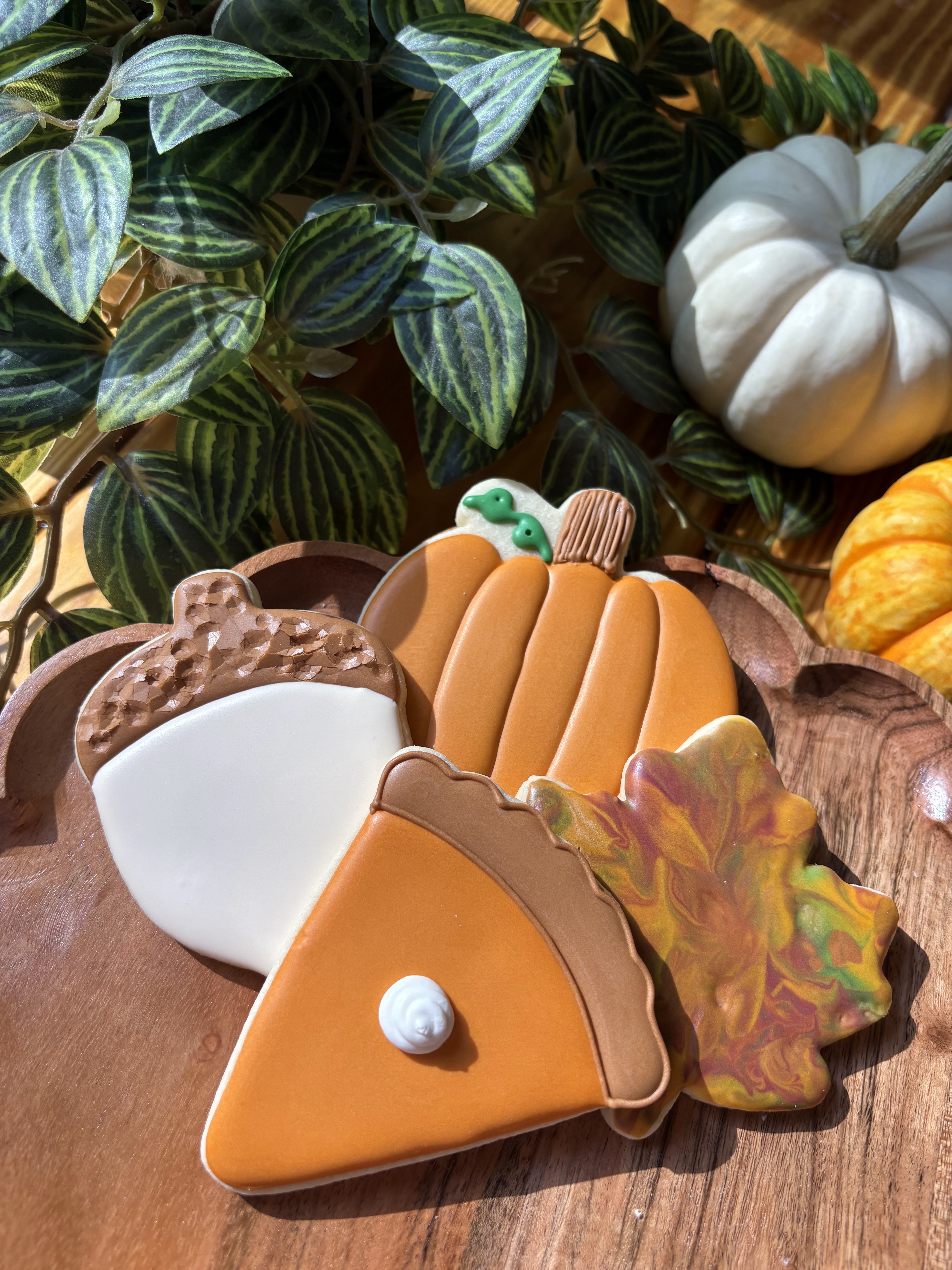 Fall autumn pumpkin pie slice leaves harvest